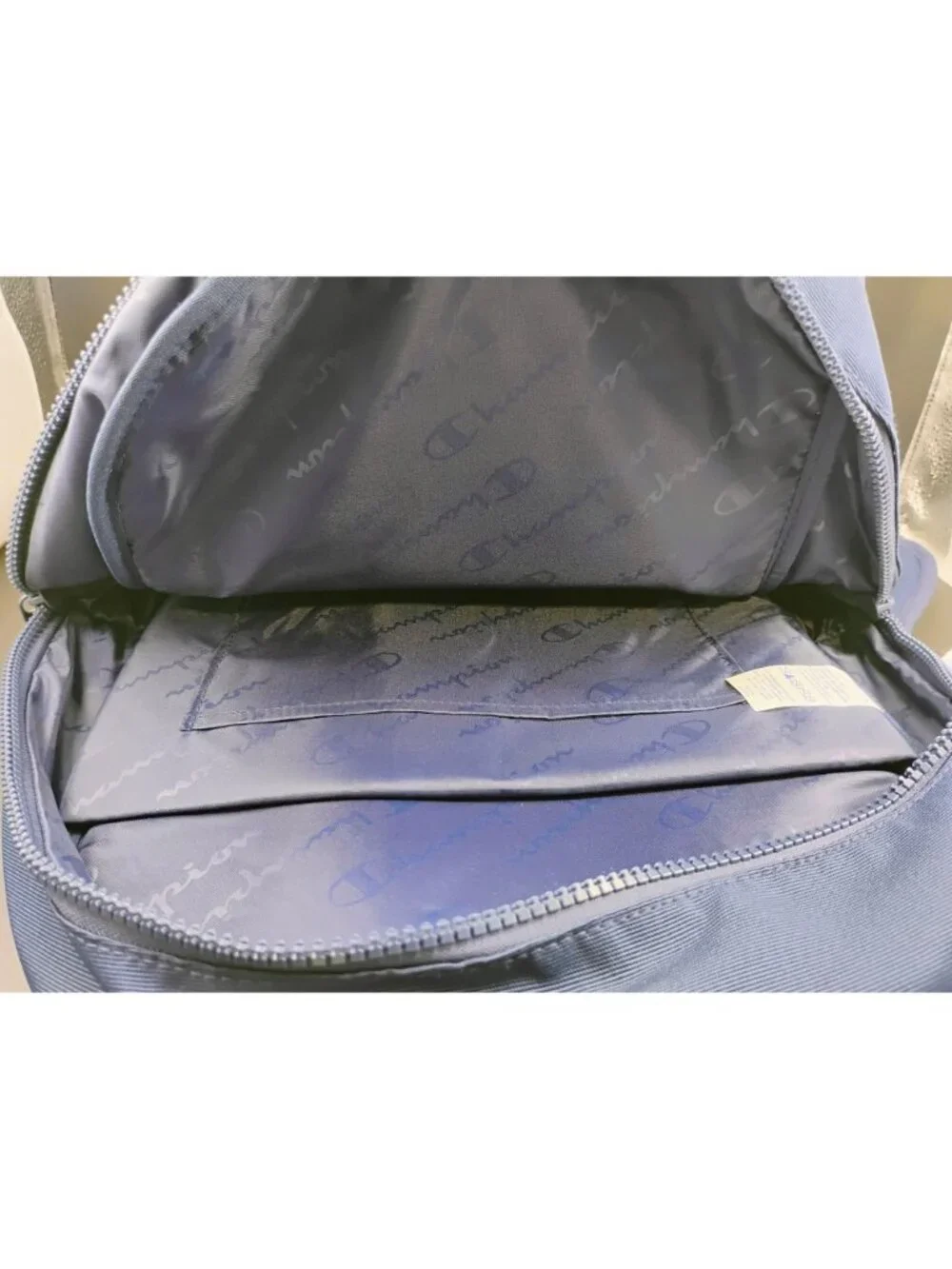 Champion Navy Blue Classic Logo Backpack With Adjustable Straps